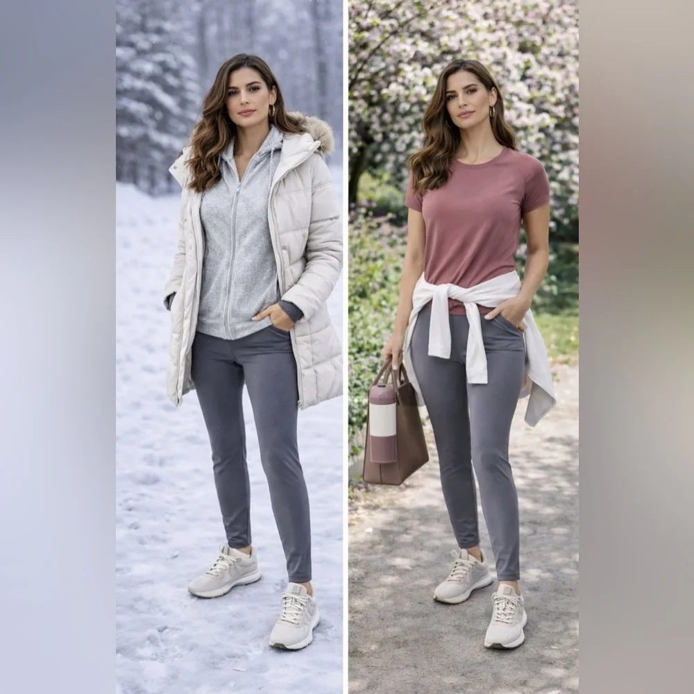 Athleta Gray Leggings - Picture 9 of 9